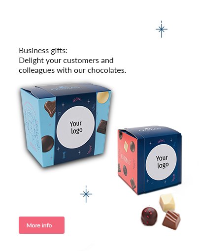 Delight your customers and  colleagues with our chocolates.