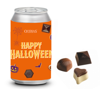 Canette Halloween avec mélange de chocolats (95g)