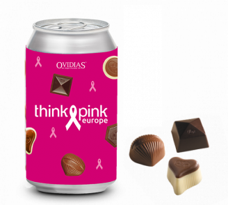 Think Pink-Dose mit Pralinenmischung (95g)