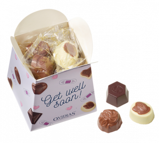 Get well soon-box with chocolate mix (200g)