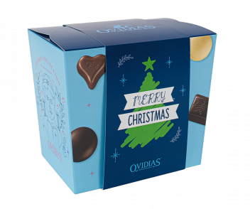 Merry Christmas-box with chocolate mix (375g)