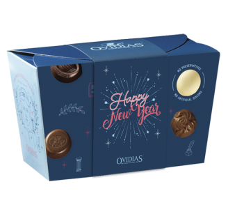 Happy New Year-box with chocolate mix (500g)