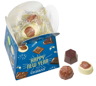 Ballotin Happy Newyear avec mélange de chocolats (200g)