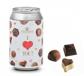 Canette I love you avec  mélange de chocolats (95g)