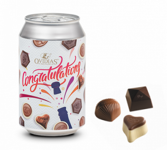 Canette Congratulations avec mélange de chocolats (95g)