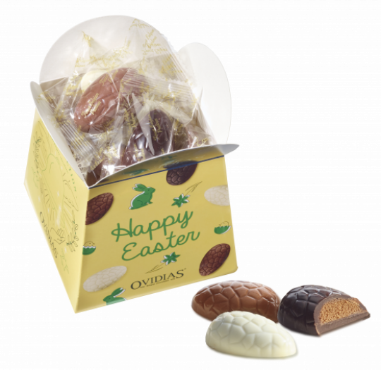 Happy Easter-box with  Easter eggs halves (200g)